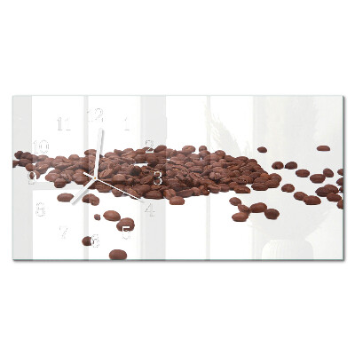 Orizzontale orologio con stampa Caffeina nei chicchi