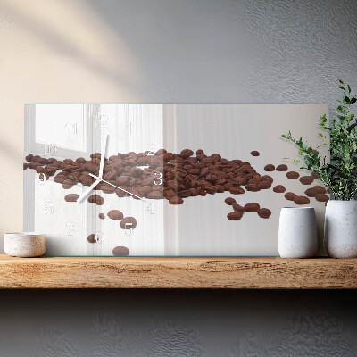 Orizzontale orologio con stampa Caffeina nei chicchi