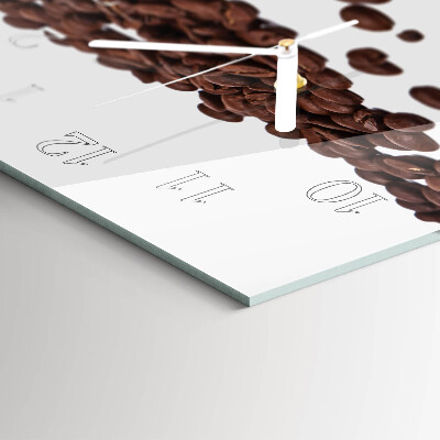 Orizzontale orologio con stampa Caffeina nei chicchi
