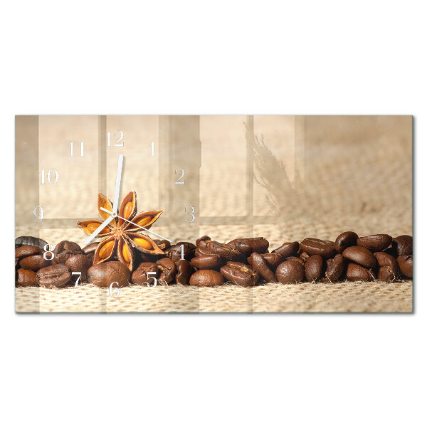Orologio da parete orizzontale Caffè macinato