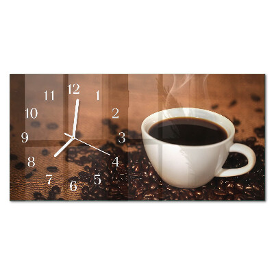 Orizzontale orologio con stampa Infuso di caffè caldo