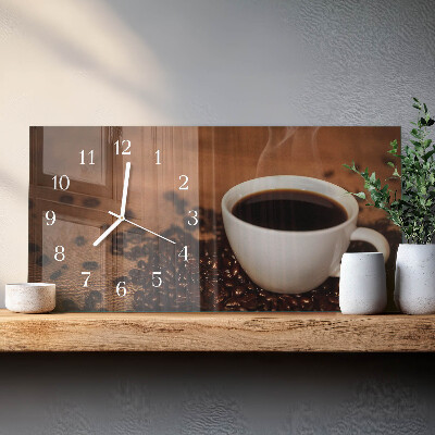 Orizzontale orologio con stampa Infuso di caffè caldo