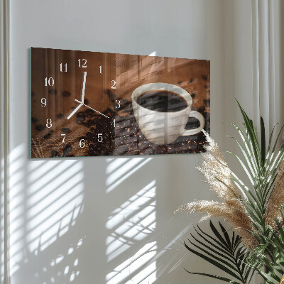 Orizzontale orologio con stampa Infuso di caffè caldo