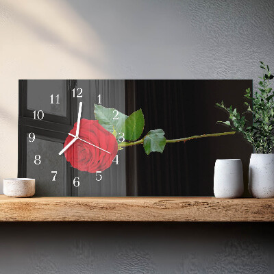 Orizzontale orologio in vetro Rosolia