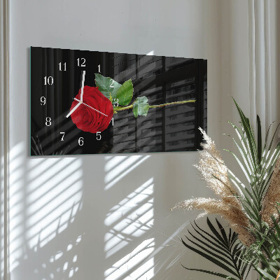 Orizzontale orologio in vetro Rosolia