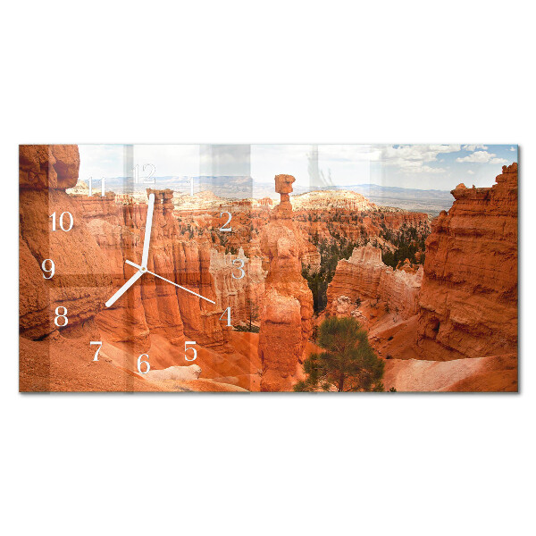 Orizzontale orologio in vetro Canyon di Bryce