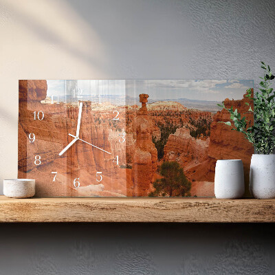 Orizzontale orologio in vetro Canyon di Bryce