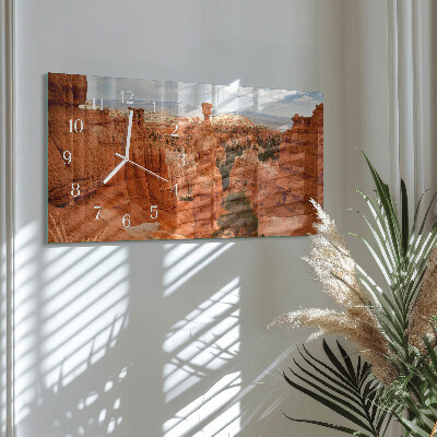 Orizzontale orologio in vetro Canyon di Bryce