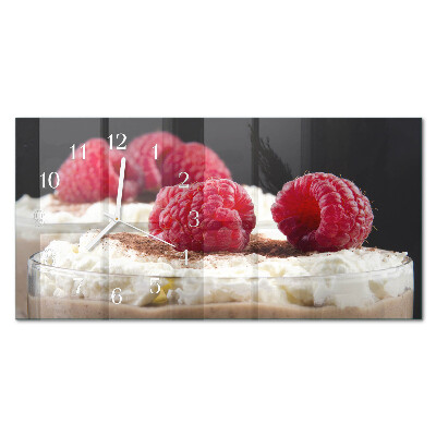 Orologio da parete orizzontale Dessert ai lamponi