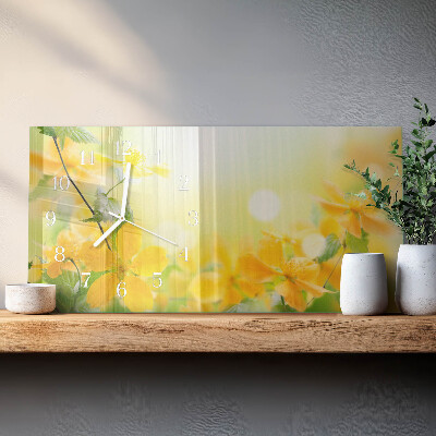 Orizzontale orologio in vetro Fiori recisi