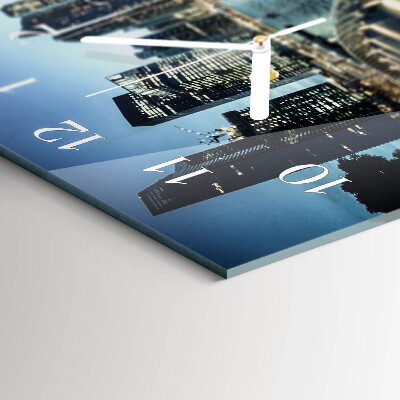 Orizzontale orologio con stampa Città di notte