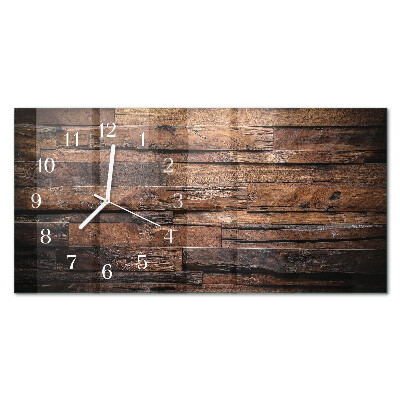 Orizzontale orologio in vetro Legno naturale