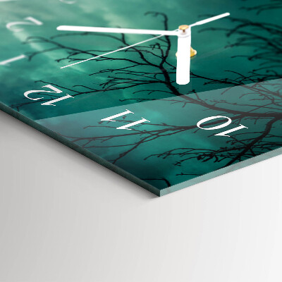 Orizzontale orologio con stampa Globo d'argento