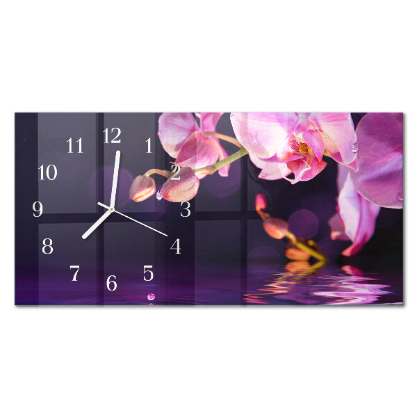 Orizzontale orologio con stampa Orchidea orchidea