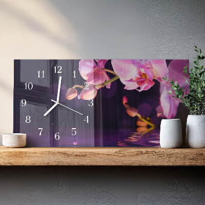 Orizzontale orologio con stampa Orchidea orchidea