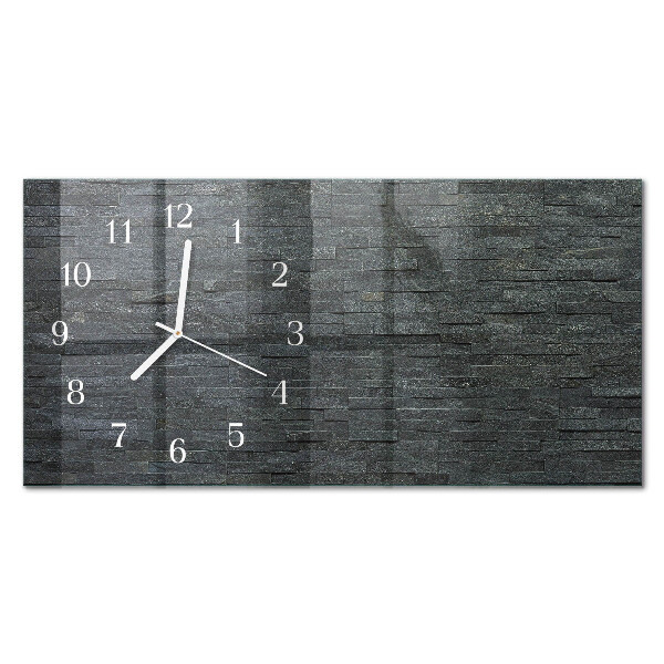 Orizzontale orologio in vetro Pietra di ardesia