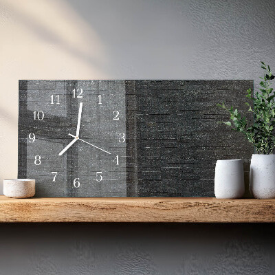 Orizzontale orologio in vetro Pietra di ardesia