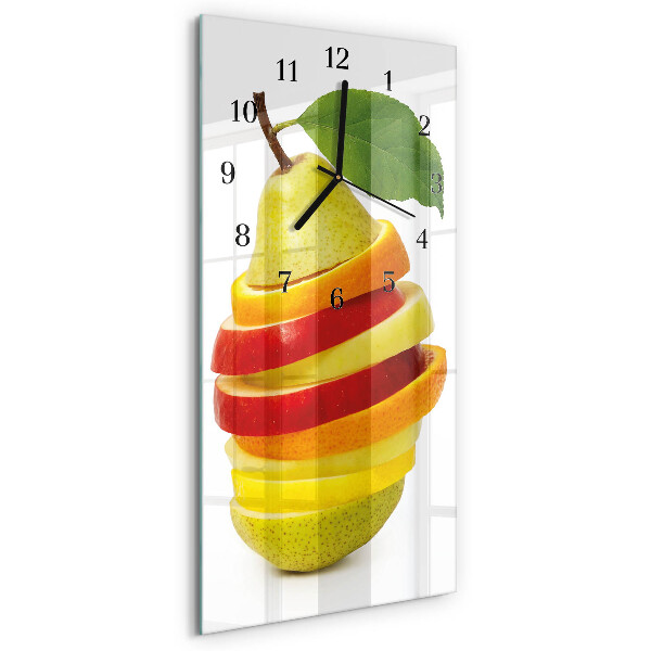 Verticale orologio da parete Frutta