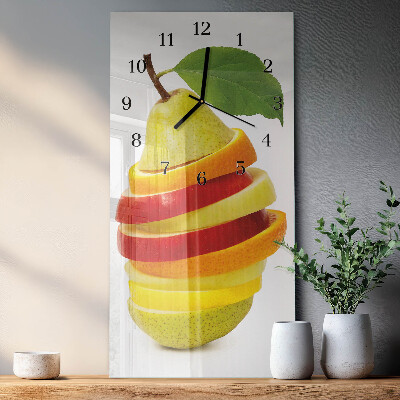 Verticale orologio da parete Frutta