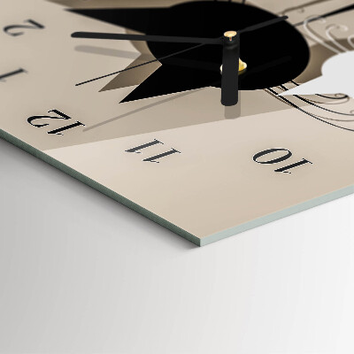 Verticale orologio con stampa Gatti