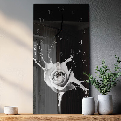 Verticale orologio con stampa Rosa