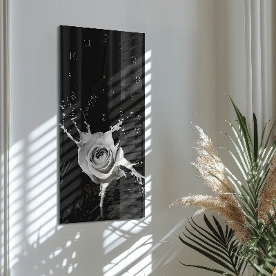 Verticale orologio con stampa Rosa