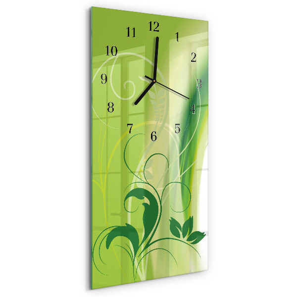 Verticale orologio da parete Motivo floreale