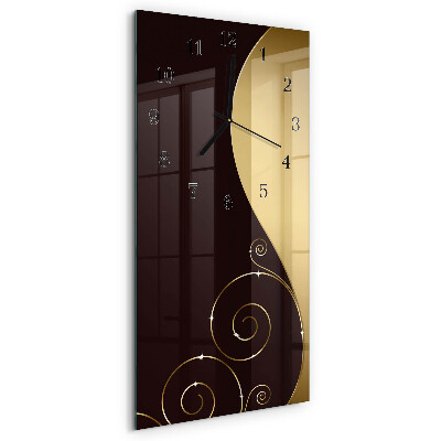 Verticale orologio con stampa Arte astratta
