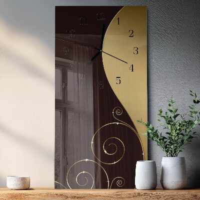 Verticale orologio con stampa Arte astratta
