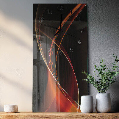 Verticale orologio con stampa Linee astratte