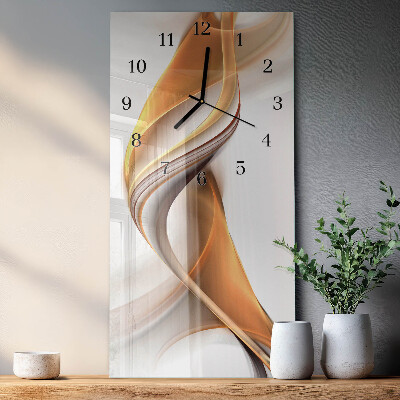 Verticale orologio con stampa Astrazione