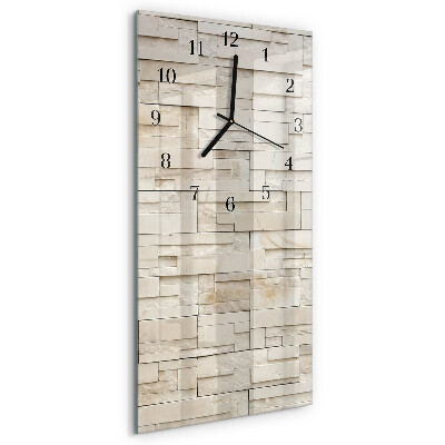 Verticale orologio da parete Muro di pietra