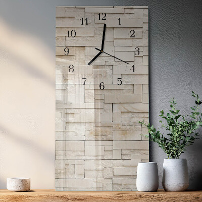 Verticale orologio da parete Muro di pietra