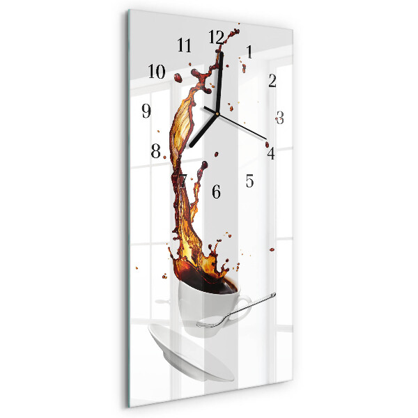 Orologio verticale in vetro Caffè