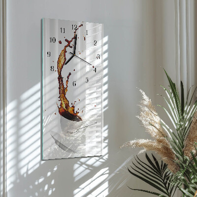 Orologio verticale in vetro Caffè
