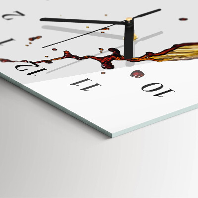 Orologio verticale in vetro Caffè
