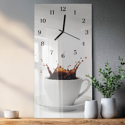 Verticale orologio da parete Caffè