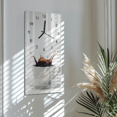 Verticale orologio da parete Caffè