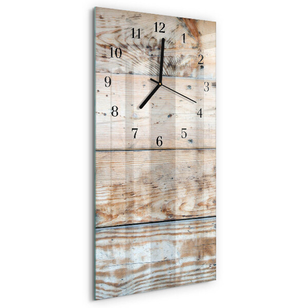 Orologio verticale in vetro Legna