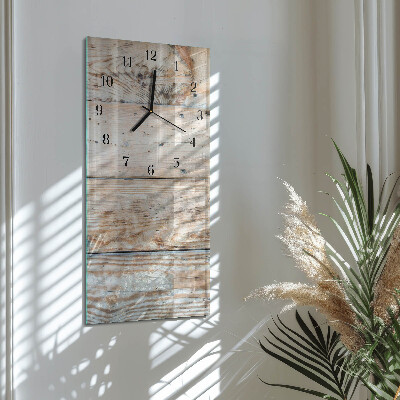 Orologio verticale in vetro Legna