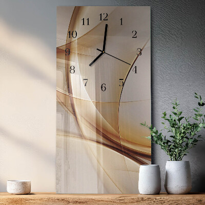 Verticale orologio con stampa Astrazione