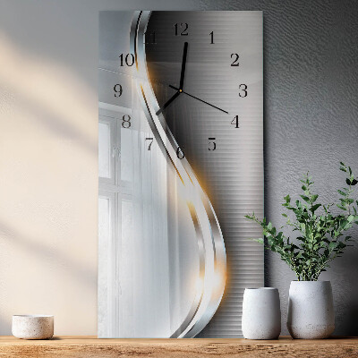 Verticale orologio da parete Astrazione metallica