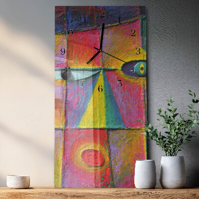 Verticale orologio con stampa Pezzo
