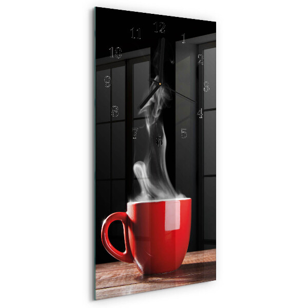 Verticale orologio da parete Una tazza di caffè