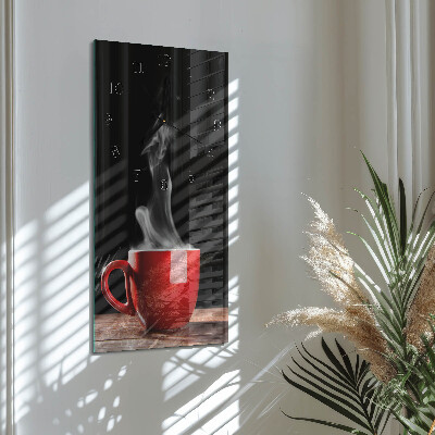 Verticale orologio da parete Una tazza di caffè