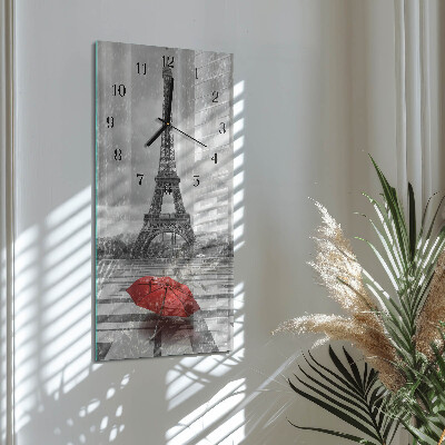 Orologio verticale in vetro Torre Eiffel