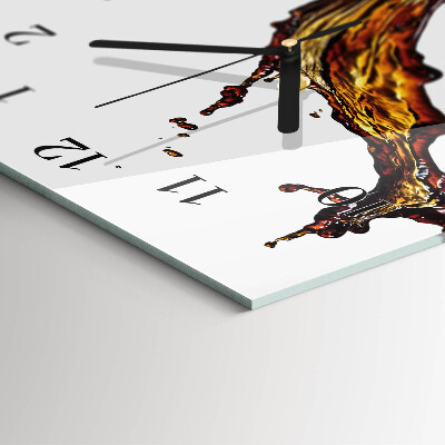 Verticale orologio con stampa Una tazza di caffè