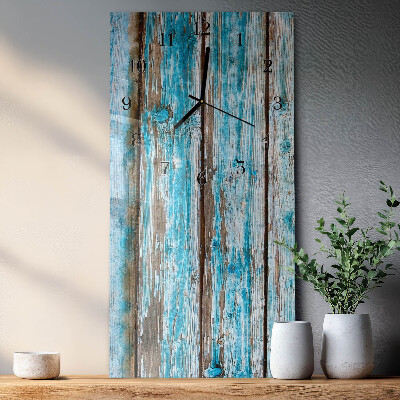 Verticale orologio con stampa Legna