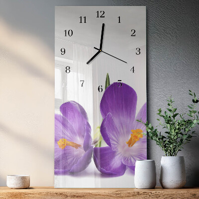 Verticale orologio con stampa Fiore