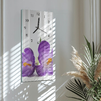 Verticale orologio con stampa Fiore